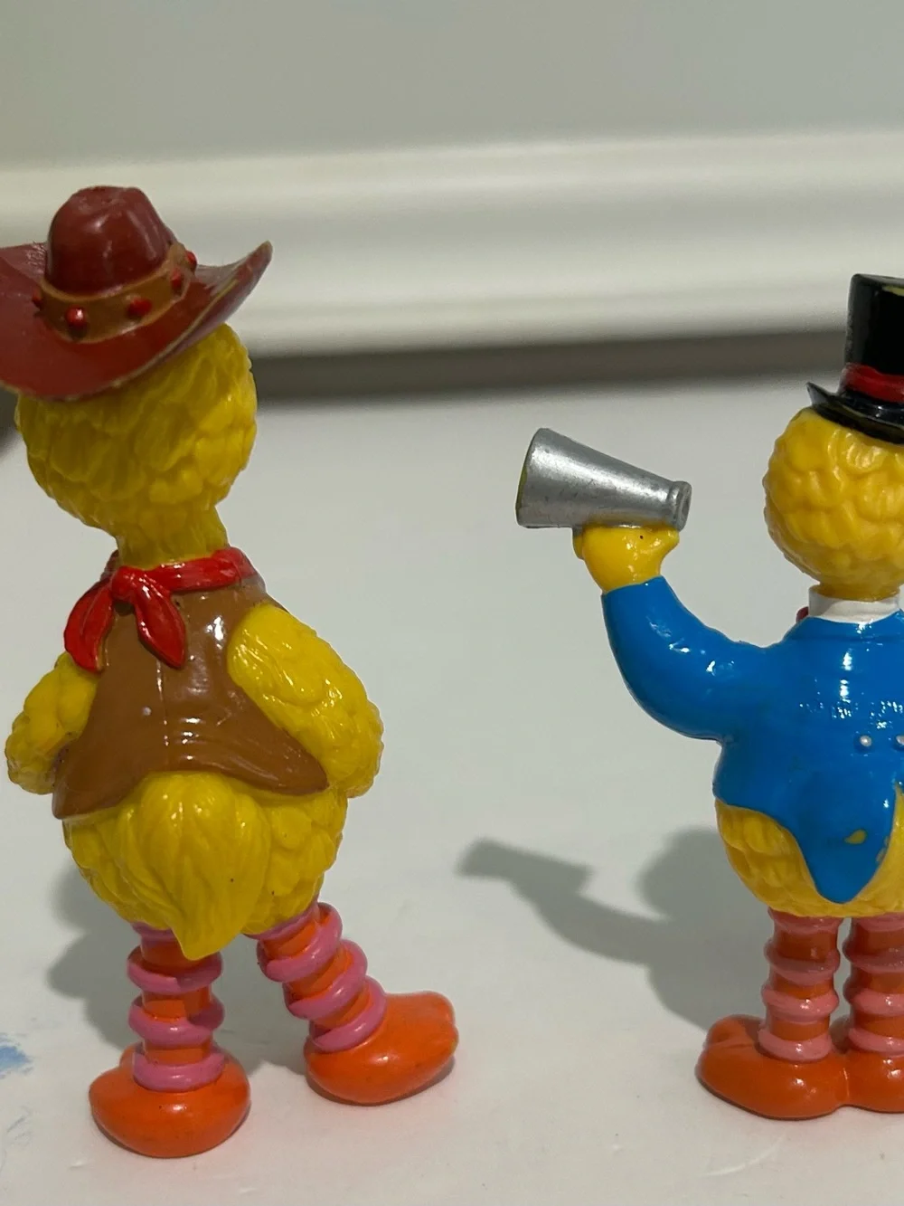 JHP Vintage Sesame Street Cowboy Big Bird Circus Big Bird Caketoppers Lot Of 2